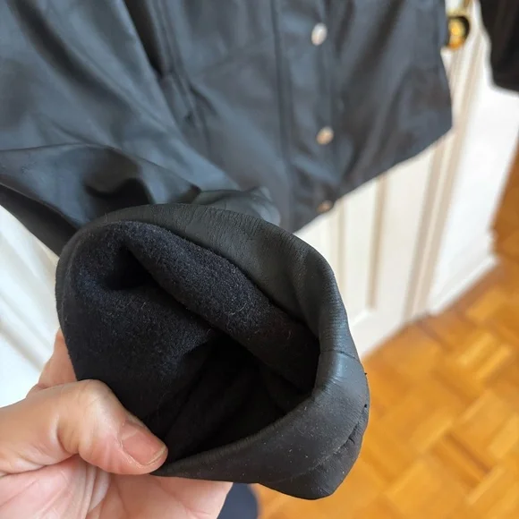 vintage 1990s costa blanca waxy black jacket * accepting offers - Picture 7 of 10